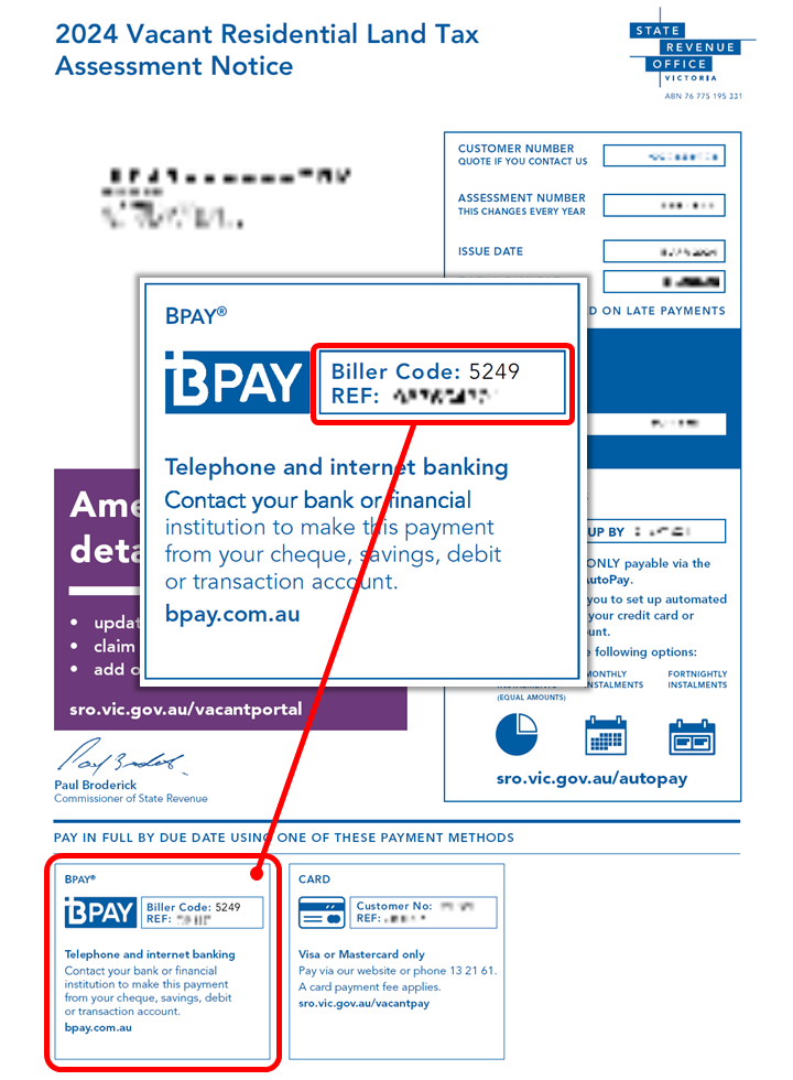 Example VRLT assessment - BPAY payment 