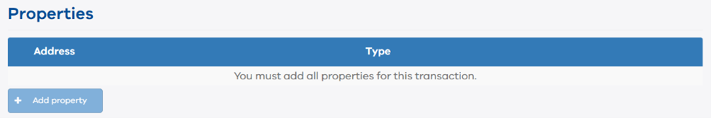 Screenshot showing how to select ‘+ Add property’ under 'Properties'. 